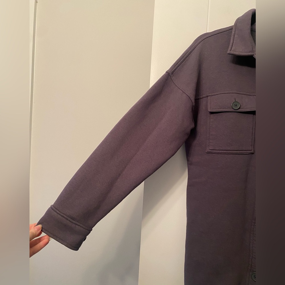LAZYPANTS- Stylish Gray Button-Up Shacket - Picture 6 of 13